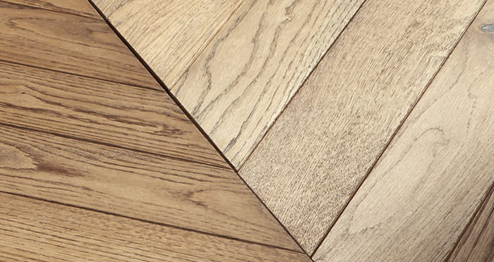 Park Avenue Chevron Georgian Oak Brushed & Oiled Solid Wood Flooring - Descriptive 4