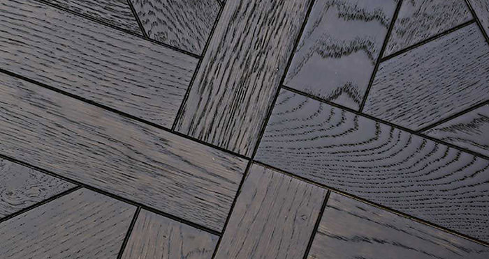 Colmar Smoked Oak Brushed & Oiled Versailles Tile Engineered Wood Flooring - Descriptive 2