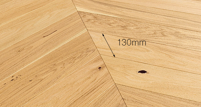 Chelsea Chevron - Natural Oak Brushed & Lacquered Engineered Wood Flooring - Descriptive 3