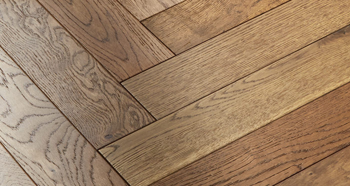 Oxford Herringbone Golden Smoked Oak Engineered Wood Flooring - Descriptive 4