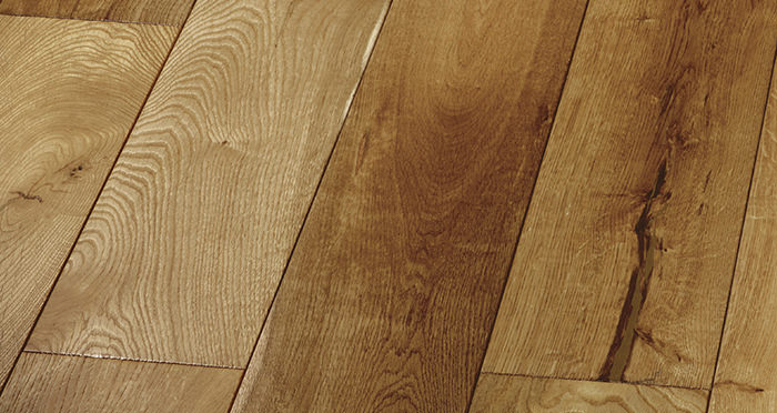 Farmhouse Golden Smoked Oak Brushed & Lacquered Engineered Wood Flooring - Descriptive 6