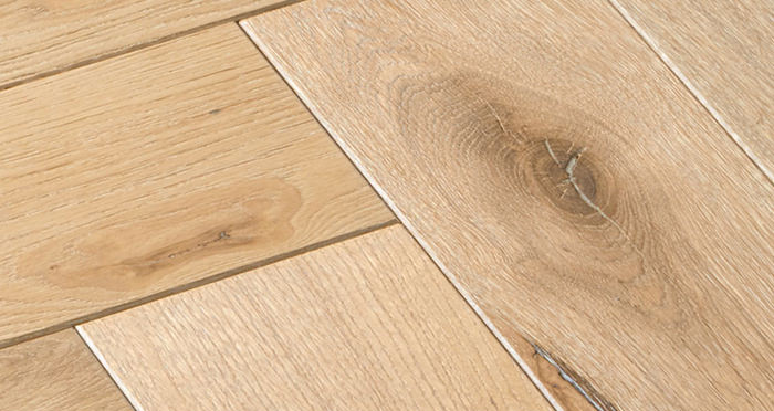 Luxury Whitewashed Parquet Oak Solid Wood Flooring - Descriptive 3