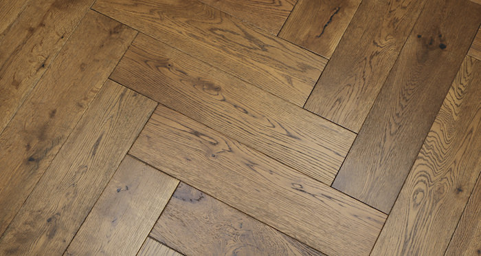 Brooklyn Golden Herringbone Oak Engineered Wood Flooring - Descriptive 6