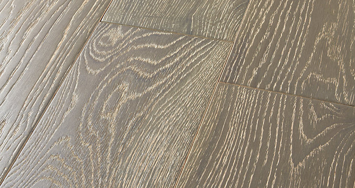 Manhattan Urban Grey Oak Brushed & Lacquered Engineered Wood Flooring - Descriptive 1