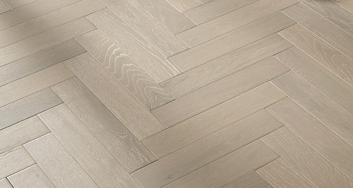Oxford Herringbone Pearl Grey Oak Engineered Wood Flooring - Descriptive 4