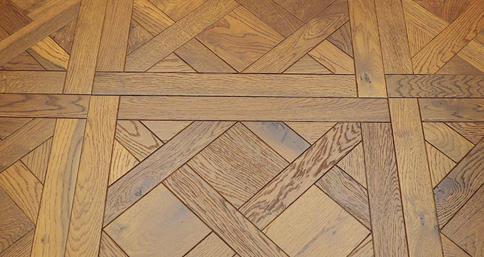 Montpellier Golden Smoked Oak Brushed & Oiled Versailles Tile Engineered Wood Flooring - Descriptive 1