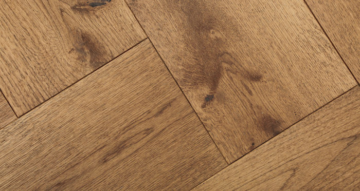 Prestige Herringbone Cinnamon Oak Oiled Engineered Wood Flooring - Descriptive 2