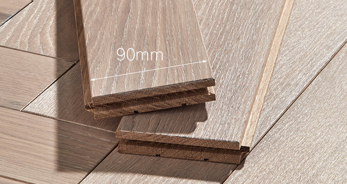 Park Avenue Herringbone Frosted Oak Solid Wood Flooring - Descriptive 3