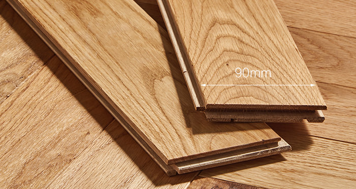 Trade Select Natural Oiled Herringbone Parquet Oak Solid Wood Flooring - Descriptive 3