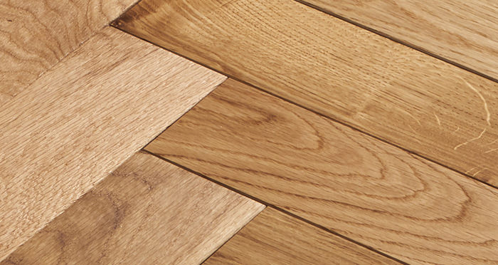 Trade Select Natural Oiled Herringbone Parquet Oak Solid Wood Flooring - Descriptive 4